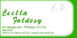 csilla foldesy business card