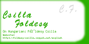 csilla foldesy business card